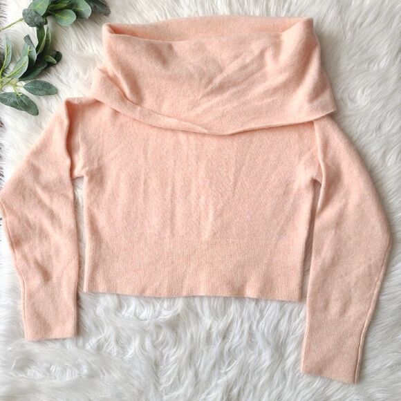 Cropped Cowl Neck Wool Alpaca Sweater Size Small - Picture 1 of 8
